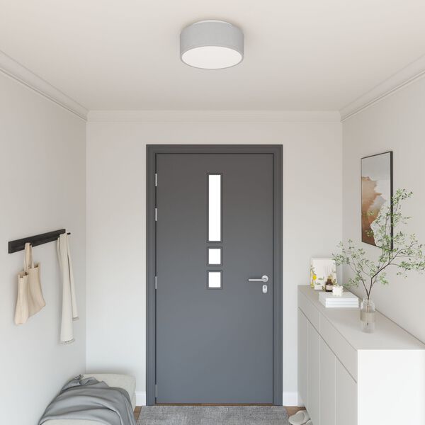 vidaXL Stropna svjetiljka Siva 30 x 13.5 cm tkanina