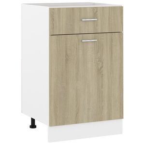 vidaXL Ormarić s donjim ladicama "Lyon" Sonoma hrast 50x46x81,5 cm Konstruirano drvo