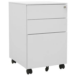 vidaXL Mobilni ormarić za spise svjetlosivi 39 x 45 x 60 cm čelični