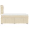 vidaXL Krevet s oprugama i madracem krem 120 x 200 cm od tkanine