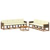 vidaXL Set vanjskih sofa s jastukom 9 pcs Prirodna i krem