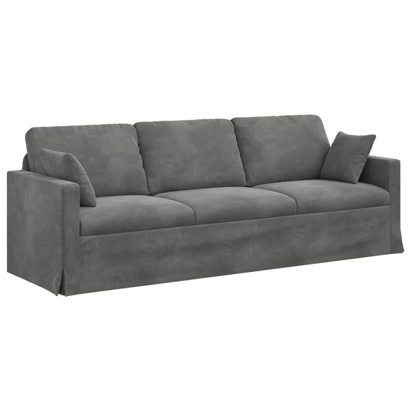 vidaXL Sofa Tamno siva 228 x 78 x 80 cm Bar&scaron;un