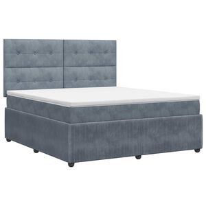 vidaXL Boxspring krevet s madracem Tamnosiva 180 x 200 cm Bar&scaron;un