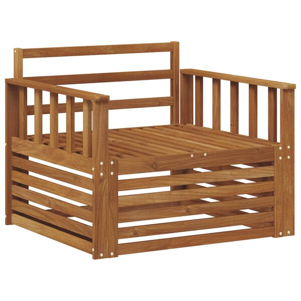 vidaXL 2 Komad Sofa s naslonima Čvrsto drvo akacije Prirodna