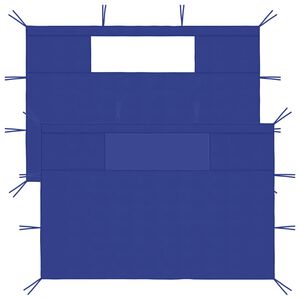 vidaXL Bočni zidovi za sjenicu s prozorima 2 kom plavi (315307)
