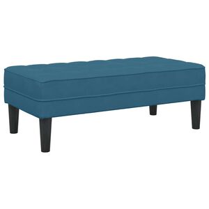 vidaXL klupa s jastukom Plava 113 x 57 x 39 cm Bar&scaron;un