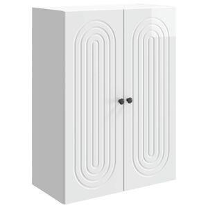 vidaXL Ormar za montažu na zid Bijela visokog sjaja 66 x 34,5 x 90 cm