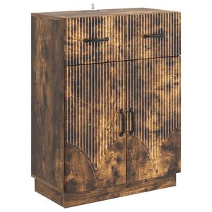 vidaXL Kreveta Dimljeni hrast 66 x 34,5 x 87 cm Konstruirano drvo