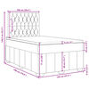 vidaXL Krevet box spring s madracem tamnosmeđi 120 x 190 cm od tkanine