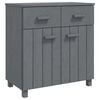 vidaXL Komoda HAMAR tamnosiva 79 x 40 x 80 cm od masivne borovine