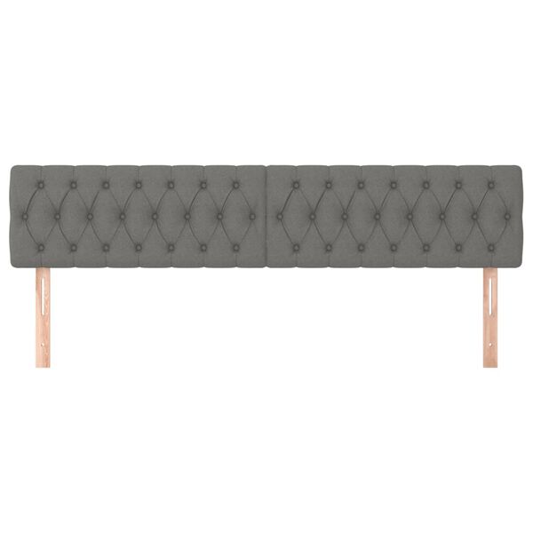 vidaXL Uzglavlja 2 kom tamnosiva 90x7x78/88 cm od tkanine
