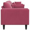 vidaXL Sofa s jastukom Vinska crvena 250 x 77 x 76 cm Baršun
