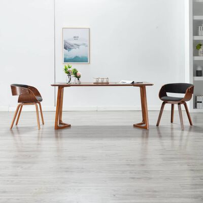 vidaXL Blagovaonska stolica od savijenog drva i tkanine siva