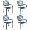 vidaXL Vrtna stolica 4 pcs Antracit 56 x 65 x 89 cm Čelik