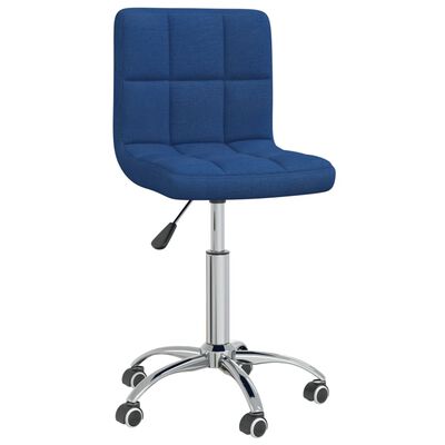 vidaXL Okretne blagovaonske stolice od tkanine 2 kom plave
