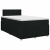 vidaXL Boxspring krevet s madracem Crna 120 x 190 cm Tkanina