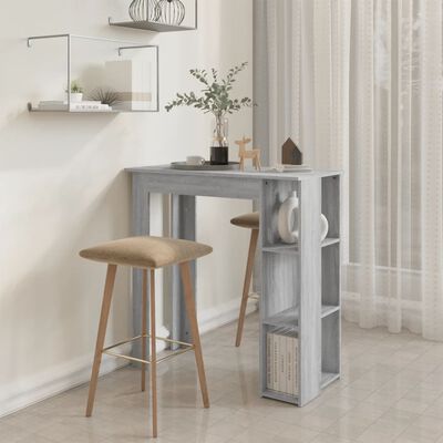vidaXL Barski stol s policom boja sivog hrasta 102x50x103,5 cm iverica