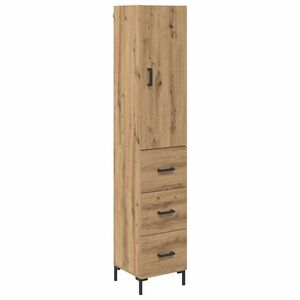 vidaXL Highboard Umjetnički hrast 69,5 x 34 x 180 cm Konstruirano drvo