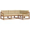 vidaXL Set vanjskih sofa 4 kom. Prirodna i bež