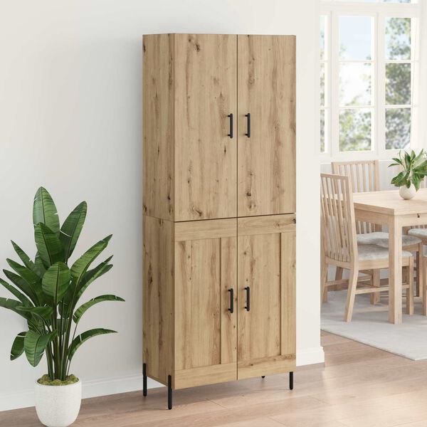 vidaXL Highboard Umjetnički hrast 69,5 x 34 x 180 cm Konstruirano drvo