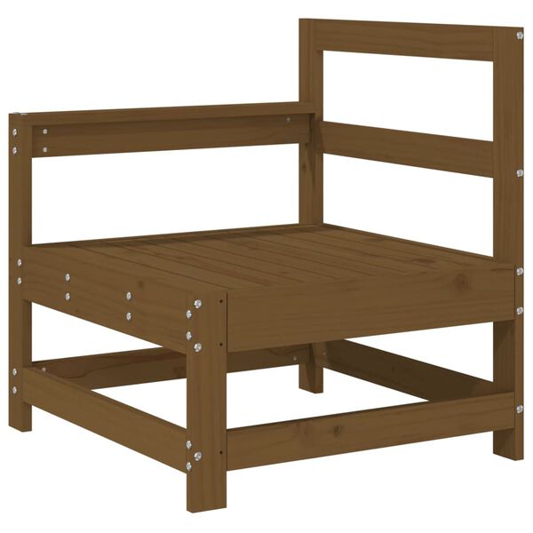 vidaXL 7-dijelna vrtna garnitura od masivne borovine smeđa boja meda