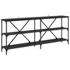 vidaXL Konzolna stolica Crni hrast 180 x 30 x 75 cm Konstruirano drvo