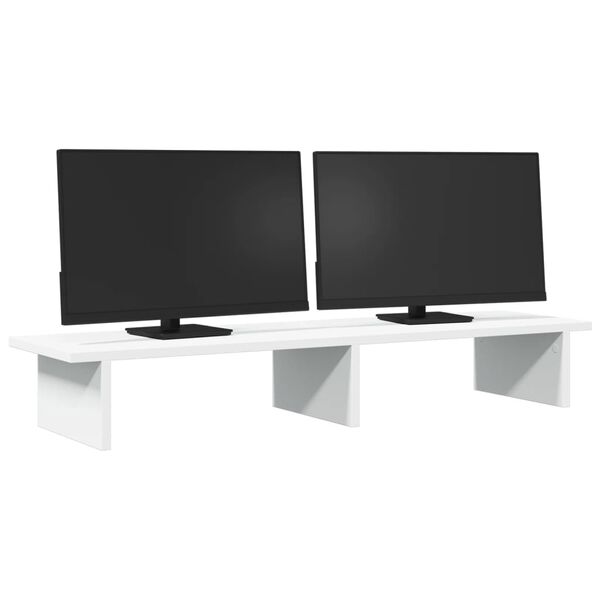 vidaXL Stalak za monitor bijeli 100 x 27 x 15 cm od konstruiranog drva