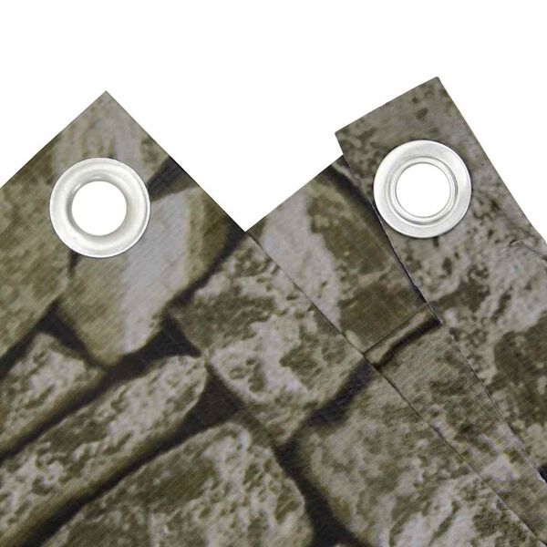 vidaXL Balkonski zaslon za privatnost s izgledom kamena 700x90 cm PVC