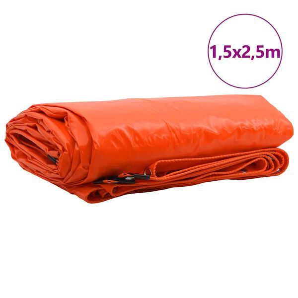 vidaXL Cerada 650g / m&sup2; Narančasta 1,5 x 2,5 m Platno s PVC premazom