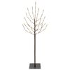 vidaXL LED božićno drvce Crna 120 cm Čelik 100 LED lampica