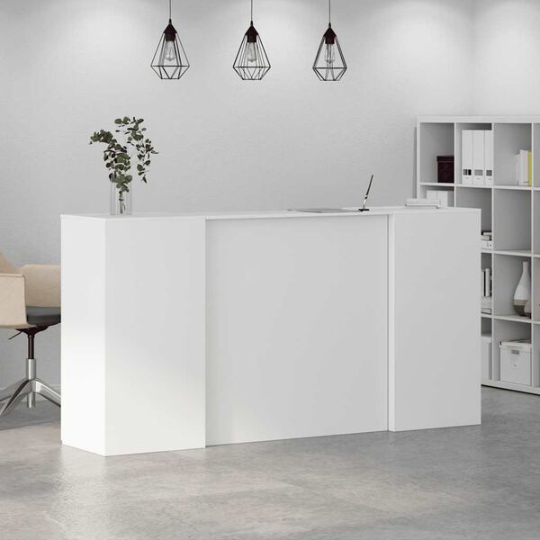 vidaXL Recepcijski stol bijeli 200x50x103,5 cm od konstruiranog drva