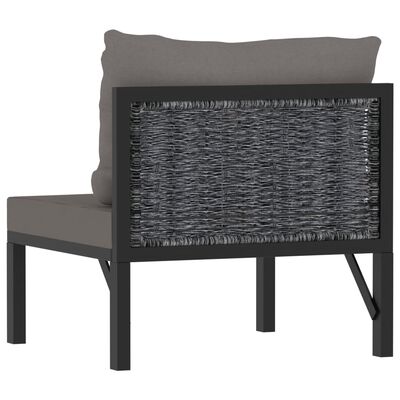 vidaXL Modularna srednja sofa od poliratana s jastucima antracit