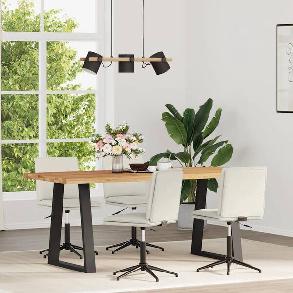 vidaXL Blagovaonske stolice 4 kom krem bar&scaron;unaste