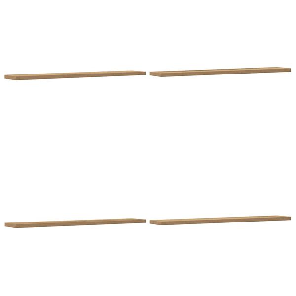 vidaXL Zidne police 4 kom boja hrasta 60x20x1,5 cm konstruirano drvo