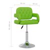 vidaXL Barski stolac od umjetne kože zeleni (335556)