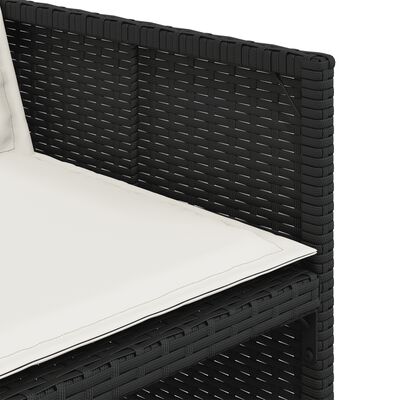 vidaXL 13-dijelni vrtni blagovaonski set s jastucima poliratan crni