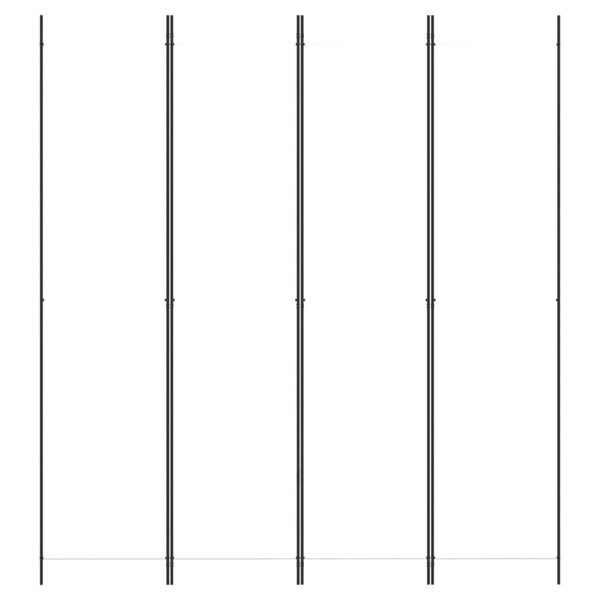 vidaXL Sobna pregrada s 4 panela bijela 200 x 220 cm od tkanine