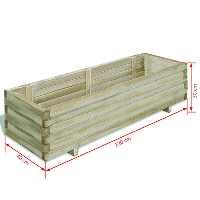 vidaXL Sadilica 120 x 40 x 30 cm drvena pravokutna