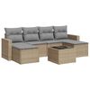vidaXL 7-dijelni set vrtnih sofa od poliratana s jastucima bež