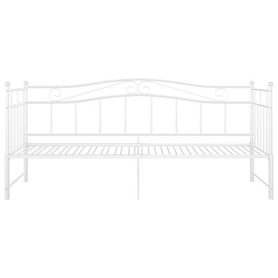 vidaXL Okvir za krevet na razvlačenje bijeli metalni 90 x 200 cm