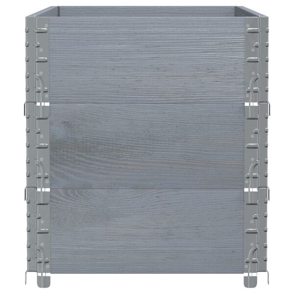 vidaXL Vrtna sadilica siva 100x50 cm od masivne borovine