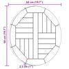 vidaXL Stolna ploča od masivne tikovine okrugla 2,5 cm 50 cm
