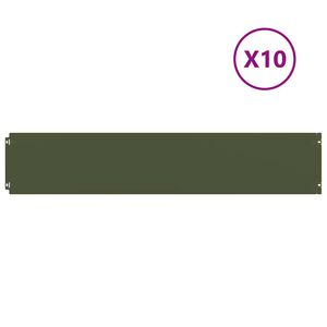vidaXL Rubovi za travnjak 10 kom Maslinasto zeleni 20x103 cm