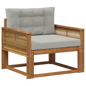 vidaXL Srednja sofa za van Čvrsto drvo akacije Prirodna