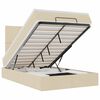 vidaXL Otomanski okvir kreveta s madraca krem 120x190 cm od tkanine