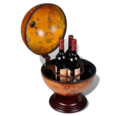 vidaXL Stolni stalak za vino u obliku globusa od drva eukaliptusa