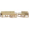 vidaXL Set vanjskih sofa 6 kom. Bijela i bež