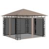 vidaXL Sjenica s mrežom protiv komaraca 3x3x2,73 m smeđe-siva 180 g/m&sup2;