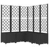 vidaXL Vrtna sadilica s re&scaron;etkom crna 120 x 120 x 136 cm PP
