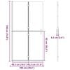 vidaXL Walk-In zid za tu&scaron;iranje Crna 90 x 6.5 x 190 cm